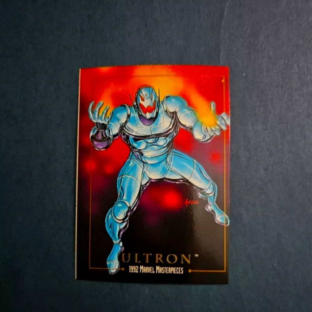 1992 Marvel Masterpiece Ultron error cut
